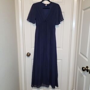 PinkBlush Dark Blue Lined Long Dress Sz S